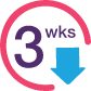 3 week reduction icon