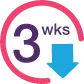 3 week reduction icon